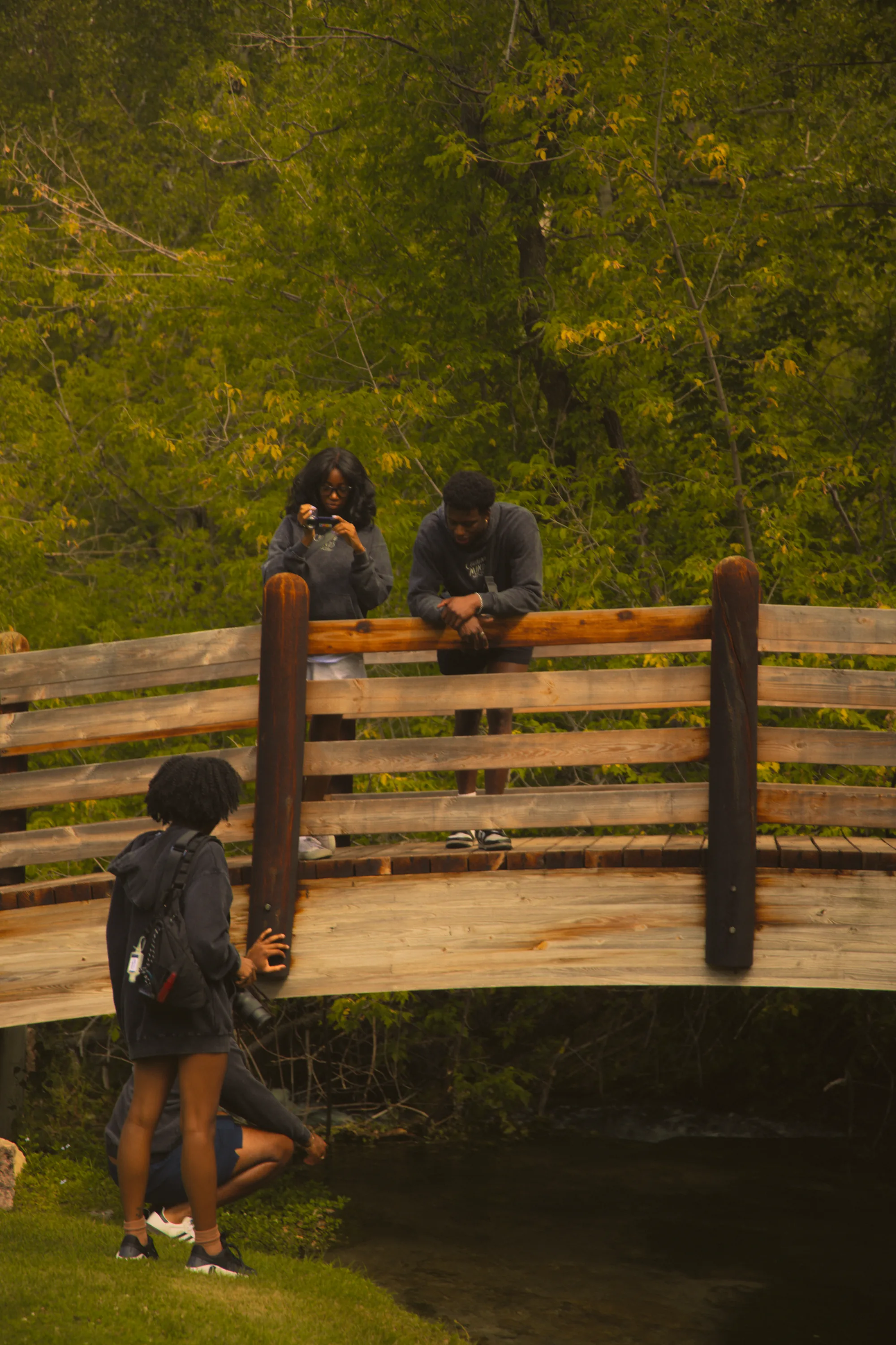Creators outside on the retreat